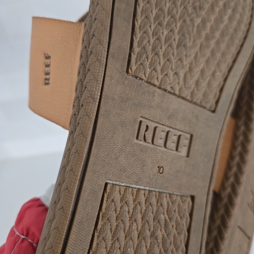Reef Cushion Sol Flip Flop Slip On Thong Flat Sandals Tan Brown Size 10 - Picture 4 of 6